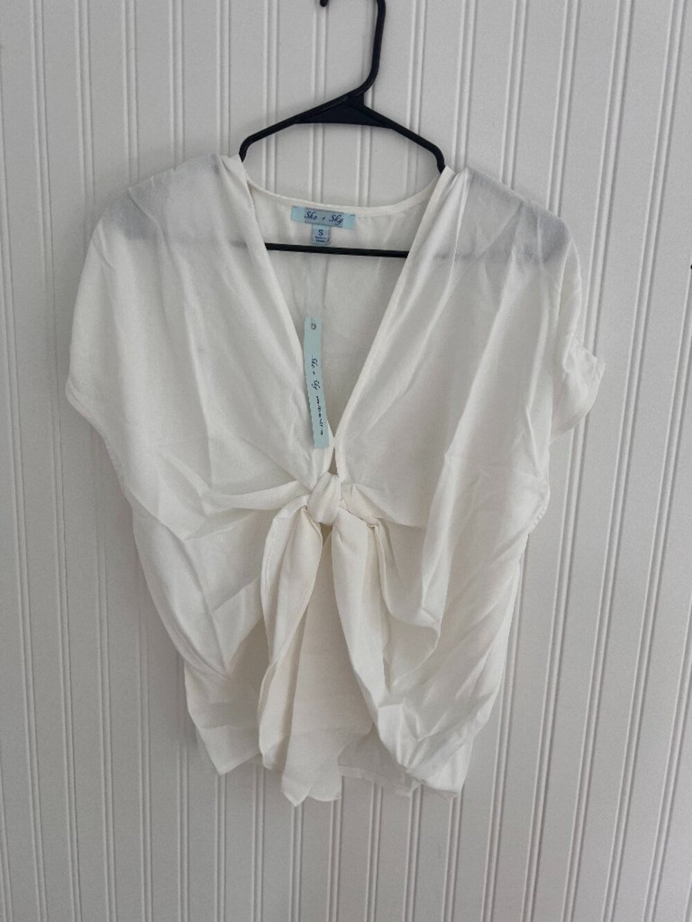Women's Chiffon Tie-Front Top
